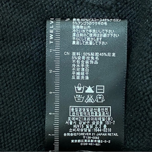 TWELVE by TWELVE Los Angeles Black & White Long Cardigan Sweater Size L - Picture 14 of 15